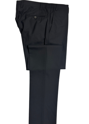 Corneliani CC Collection Solid Black Satin Peak Lapel Slim Fit 3-Piece Wool Tuxedo - 40R