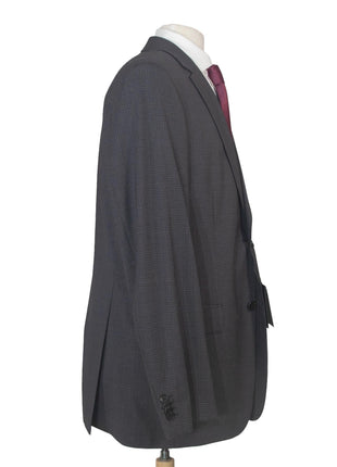 Hugo Boss Men's Charcoal Check 100% Wool Classic Fit Two Button Suit