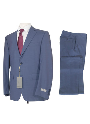 Canali Mens 38R Blue 100% Wool Classic Fit Two Piece Suit