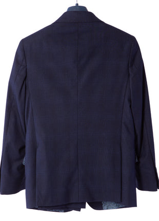 T.O Boys Blue Check Slim Fit 2 Piece Suit
