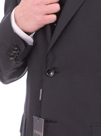 Thumbnail for Canali Mens Black 36R Drop 6 100% Silk 3 Piece Suit