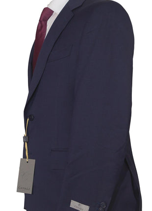 Canali Mens Navy Blue Classic Fit 46R Drop 7 100% Wool 2 Piece Suit