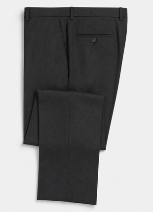 Mazara Mens Classic Fit Solid Black Wool Cashmere Blend 2 Piece Suit With Peak Lapels