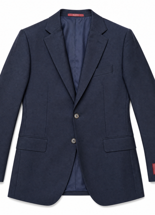 Sartoria Mazara Mens Navy Blue Weave Slim Fit 100% Wool Blazer Sportcoat