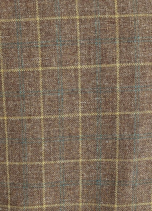 Sartoria Partenopea Men's Brown Windowpane Wool Blend Sport Coat 46R