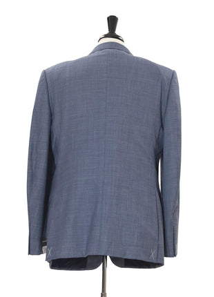 Ermenegildo Zegna Mens 46R Drop 7 Blue Wool Linen Silk Blend 2 Piece Suit