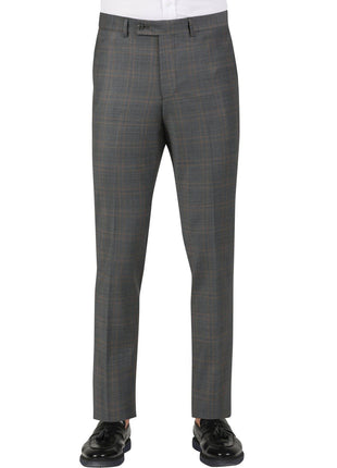 Di'nucci Slim Fit Gray With Light Blue Stripe Peak Lapel Suit