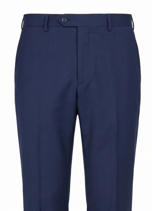 Tovaglia Mens Navy Textured Slim Fit Notch Lapels Wool Silk 2 Button Suit