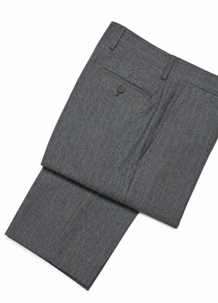 Brunello Cucinelli Gray Stripe Notch Lapel Slim Fit 3-Button Wool Linen Silk Suit - 40L
