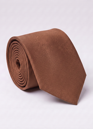 Letteriello Fine Textured Copper Brown Italian Silk Neck Tie