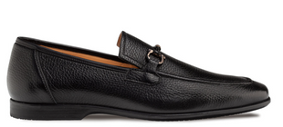 Mezlan Marinelli Black Deer Ornament Slip On Dress Shoes