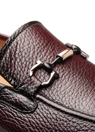 Mezlan Marinelli Burgundy Deer Ornament Slip On Dress Shoes