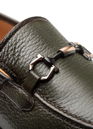 Mezlan Marinelli Olive Deer Ornament Slip On Dress Shoes