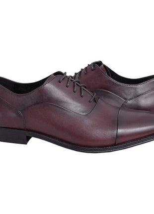 Florsheim Solid Dark Brown Cap Toe Oxford Leather Dress Shoes
