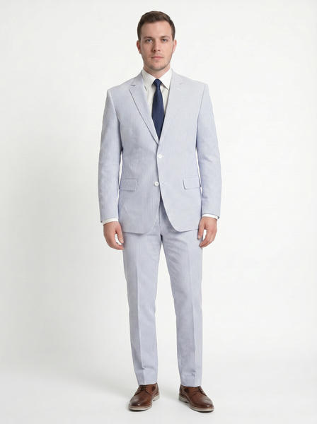 grey suit blue dress shirt Medium Gray and Lt. Blue 3 Piece Suit - Giorgio Men's Wear main image 0