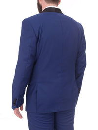 Thumbnail for Gino Vitale TUXEDOS Gino Vitale Slim Fit Indigo Blue One Button Tuxedo Suit With Satin Shawl Lapel
