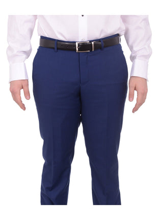 Gino Vitale TUXEDOS Gino Vitale Slim Fit Indigo Blue One Button Tuxedo Suit With Satin Shawl Lapel