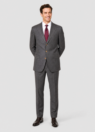 Sartoria Partenopea Mens Brown Pinstripe Notch Lapel Slim Fit 3-button Wool Suit - 44R