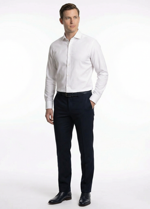 Christopher Morris Men's 100% Cotton Solid White Non-Iron Slim Fit Dress Shirt, 17 / 34/35 Christopher Morris Men's 100% Cotton Solid White Non-Iron Slim Fit Dress Shirt, 17 / 34/35