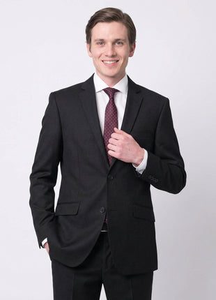 Raphael Men's Black Slim Fit Notch Two Button Suit - The Suit Depot