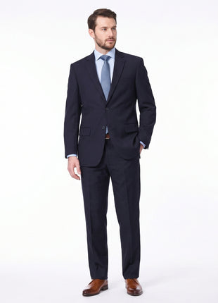 Raphael Classic Fit Solid Navy Blue Two Button Wool-touch Suit - The Suit Depot