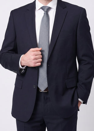 Raphael Classic Fit Solid Navy Blue Two Button Wool-touch Suit - The Suit Depot