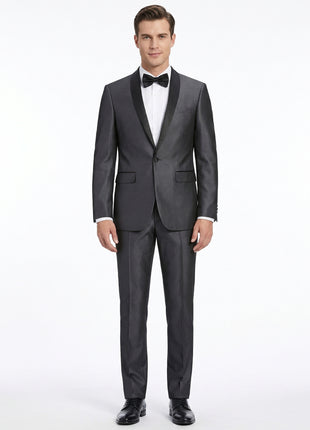 Men's Slim Fit 2-Piece Shawl Lapel Tuxedo Suit