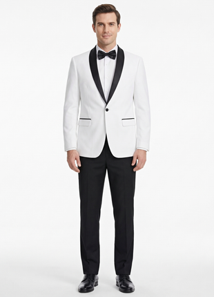 Men's Slim Fit 2-Piece Shawl Lapel Tuxedo Suit - The Suit Depot