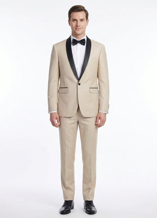 Men's Slim Fit 2-Piece Shawl Lapel Tuxedo Suit - The Suit Depot