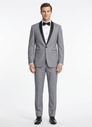 Men's Slim Fit 2-Piece Shawl Lapel Tuxedo Suit - The Suit Depot