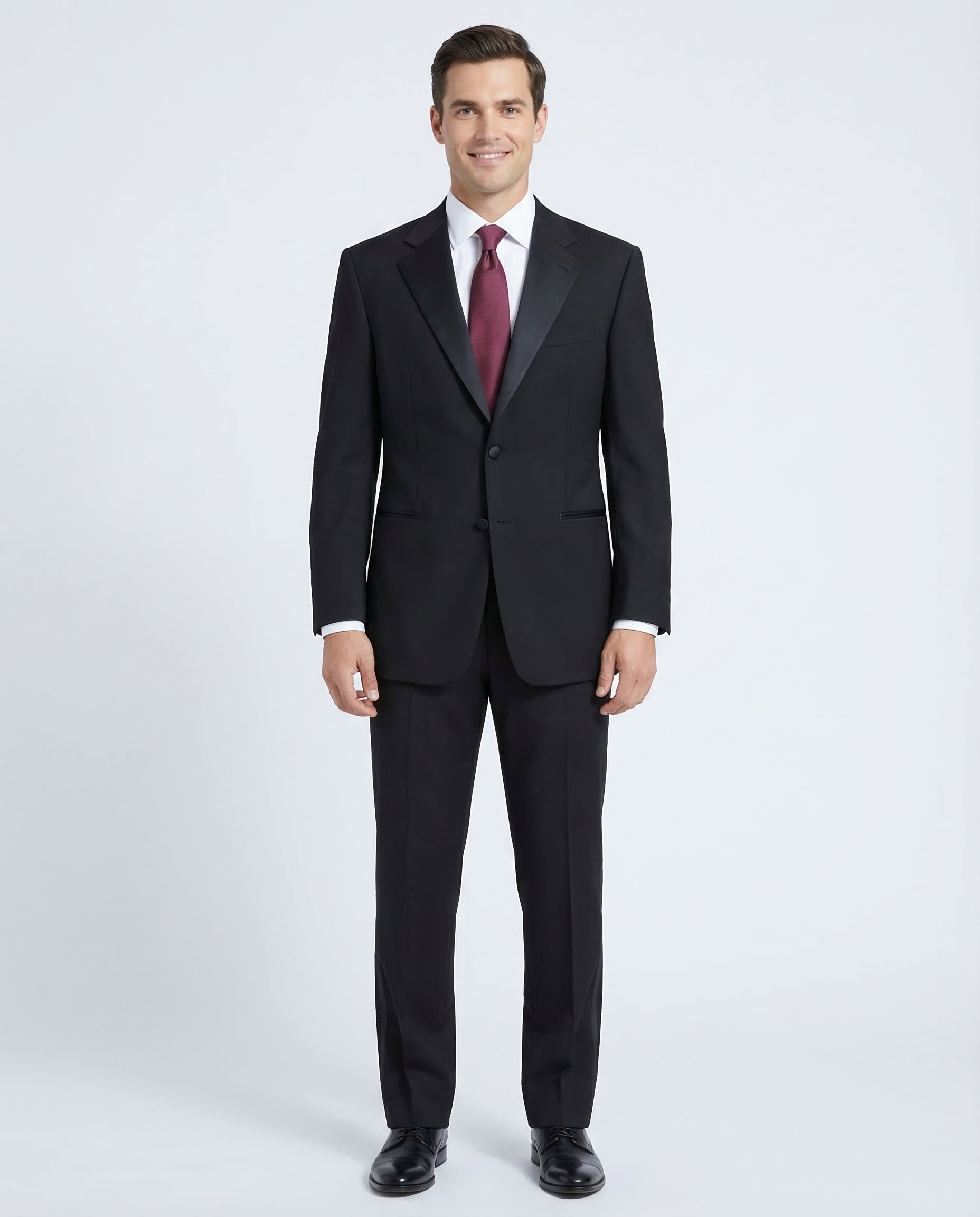 訳あり　春夏用　PAL ZILERI スーツセット　イタリア製　　　44 Pal Zileri Mens 40L Drop 8 Solid Black 100% Wool 2 Piece Tuxedo