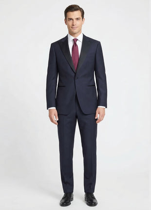 Canali Mens 38R Midnight Blue Regular Fit Travel 2 Piece Tuxedo