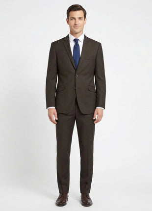 Raphael Men's Classic Fit Dark Brown Two Button Suit