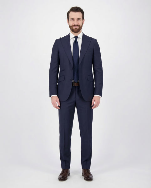 Shop Napoli Navy 100% Wool Suit | The Suit Depot