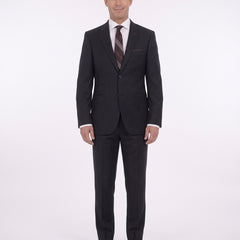 Men's Levinas Solid Navy Blue Half Canvassed Wool Cashmere 2 Piece Men's Suit - The Suit Depot
