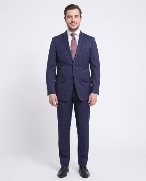 Shop Label M Navy 100% Wool Suit | The Suit Depot