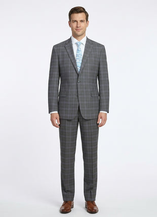 Men's Classic Fit Checked Suits - The Suit Depot