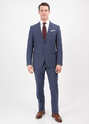 John Varvatos Half-Canvassed  Blue Two Button Wool Blend Suit