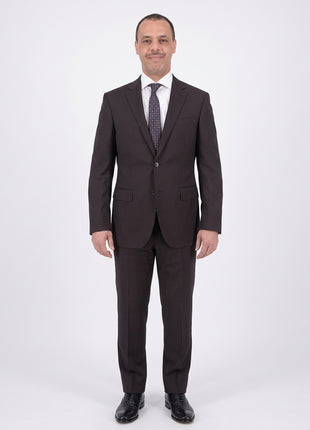 Mens Napoli Black Pinstriped Half Canvassed Tallia Delfino Wool Suit - The Suit Depot