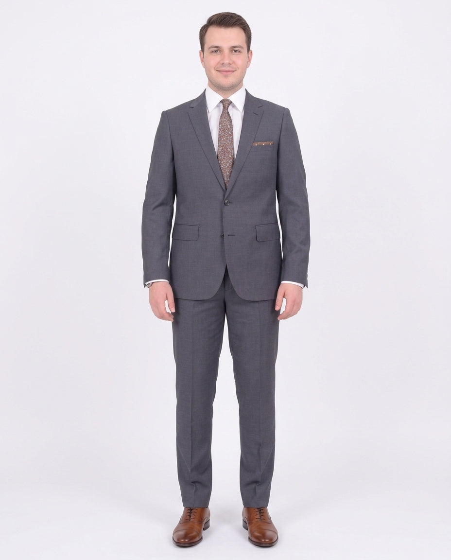 slim fit dress slacks Black Cotton Dress Shirt - Extra Slim Fit main image 0