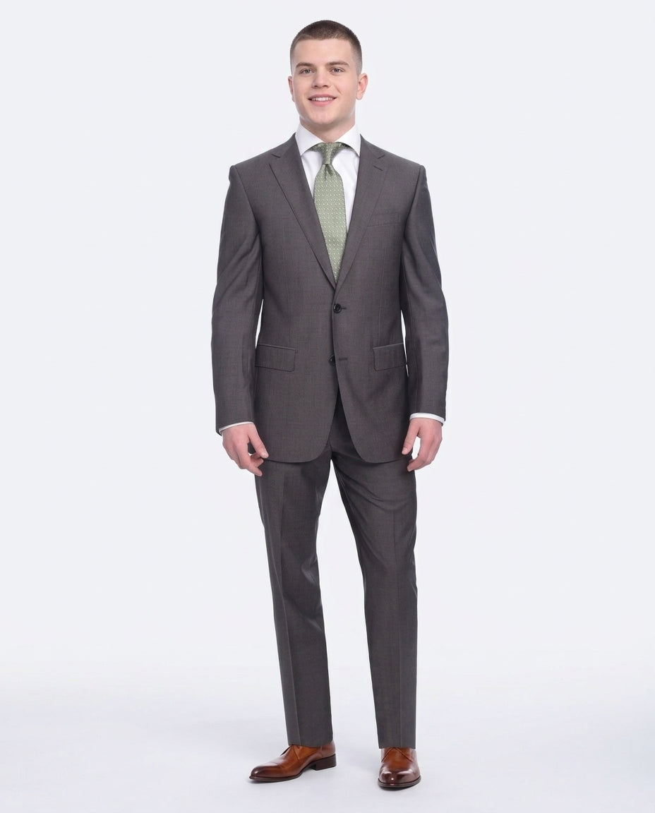 Shop Napoli Gray 100% Wool Suit | The Suit Depot Shop Napoli Gray 100% Wool Suit | The Suit Depot