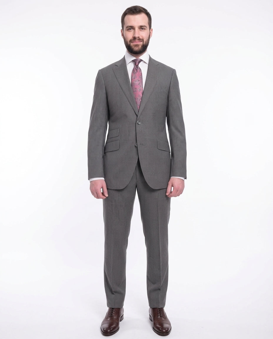 Shop Napoli Gray 100% Wool Suit | The Suit Depot