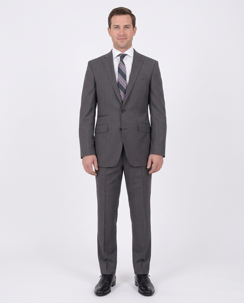 Shop Napoli Gray 100% Wool Suit | The Suit Depot