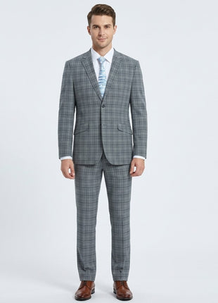 Men's Slim Fit Stretch Checked Suits