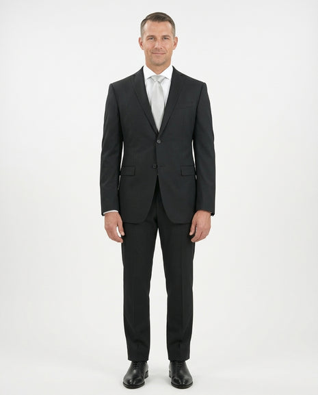 Shop John Varvatos Black Wool Blend Suit