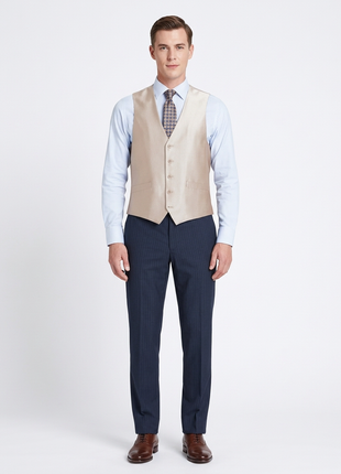 Men's Classic Fit Sharkskin Suit Vest