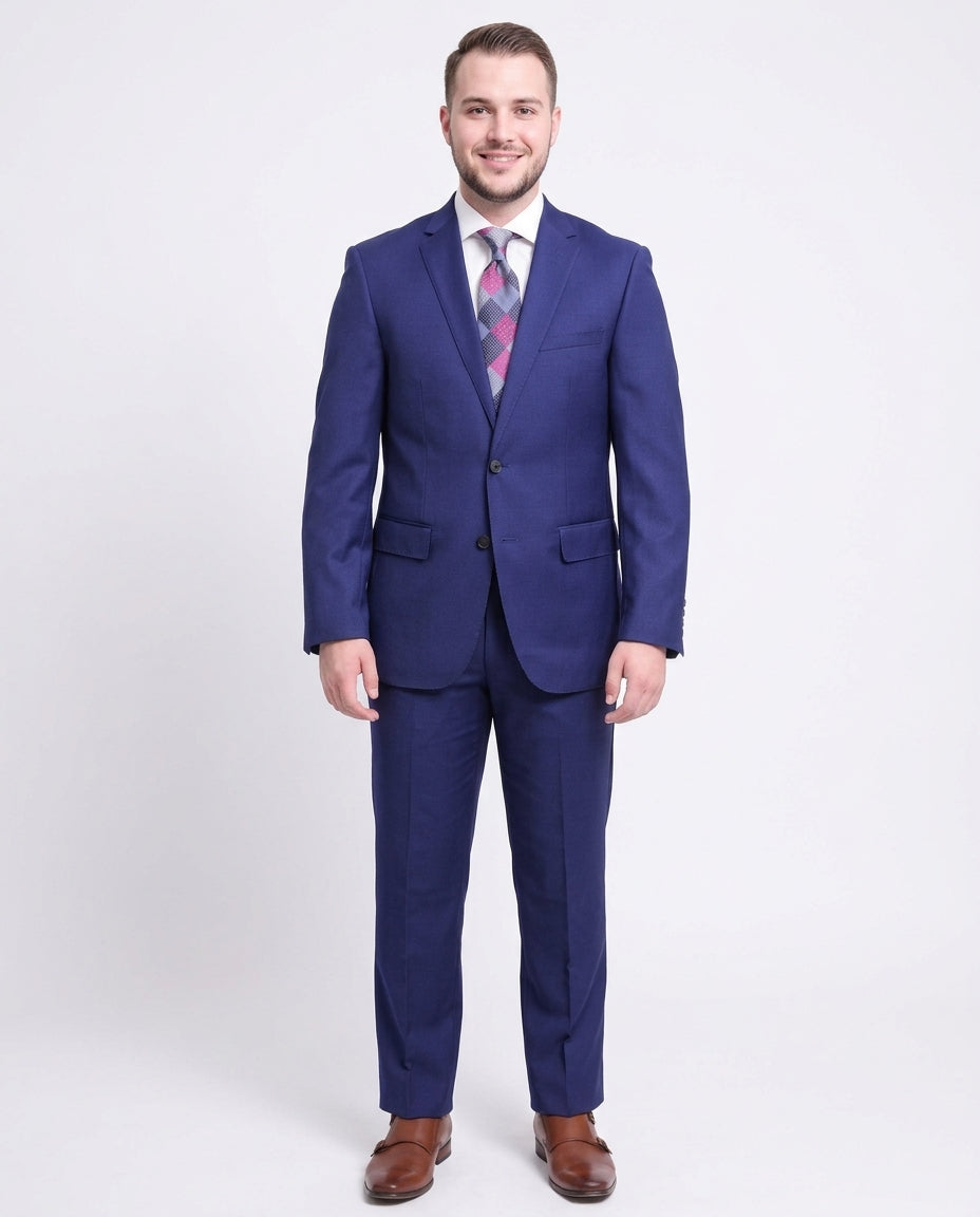 navy blue suit with royal blue dress Shop London Fog Blue 100% Wool Suit