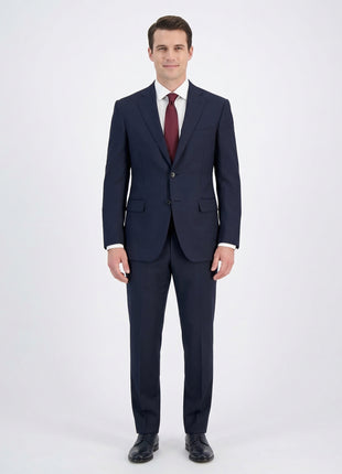 Canali Men's Solid Navy Classic Fit 100% Wool Suit 36R