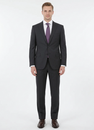 Canali 1934 Mens Charcoal Grey 46L Drop 7 100% Wool 2 Piece Suit