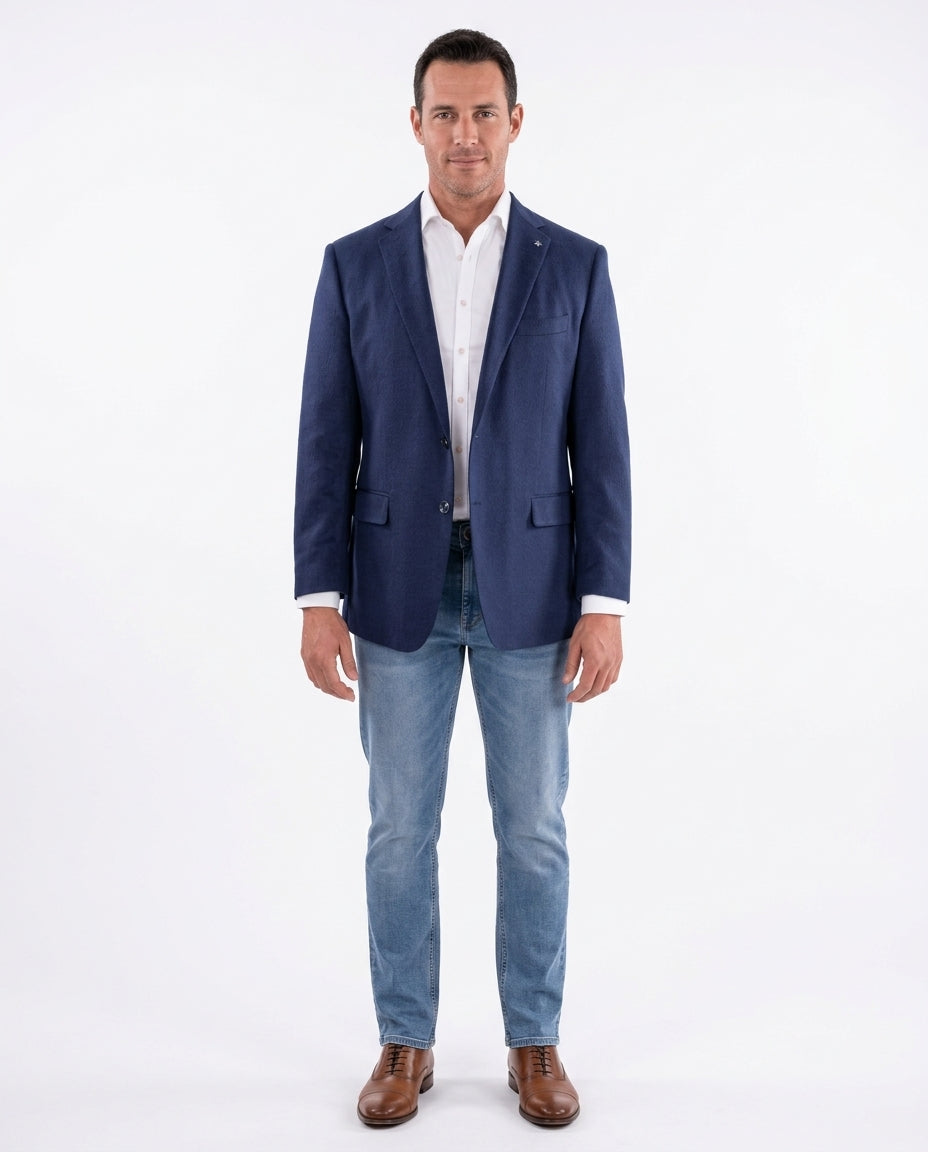 Blujacket Mens Navy Blue Silk Cashmere Regular Fit 2 Button Blazer Sportcoat, 36 / Short Blujacket Mens Navy Blue Silk Cashmere Regular Fit 2 Button Blazer Sportcoat, 36 / Short